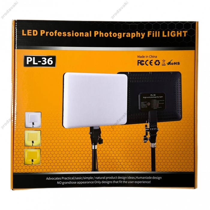 Лампа відеосвітло LED CH PL-36 36x25 cm 448 Lights 2700K-6500K Remote Adapter Inside