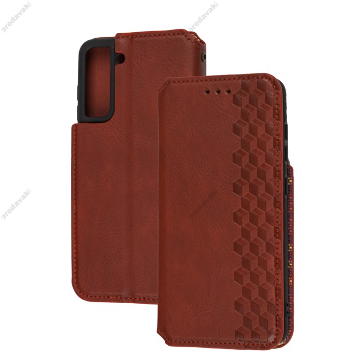 Чохол книжка Samsung Galaxy S21 FE (G990) Getman Cubic червоний