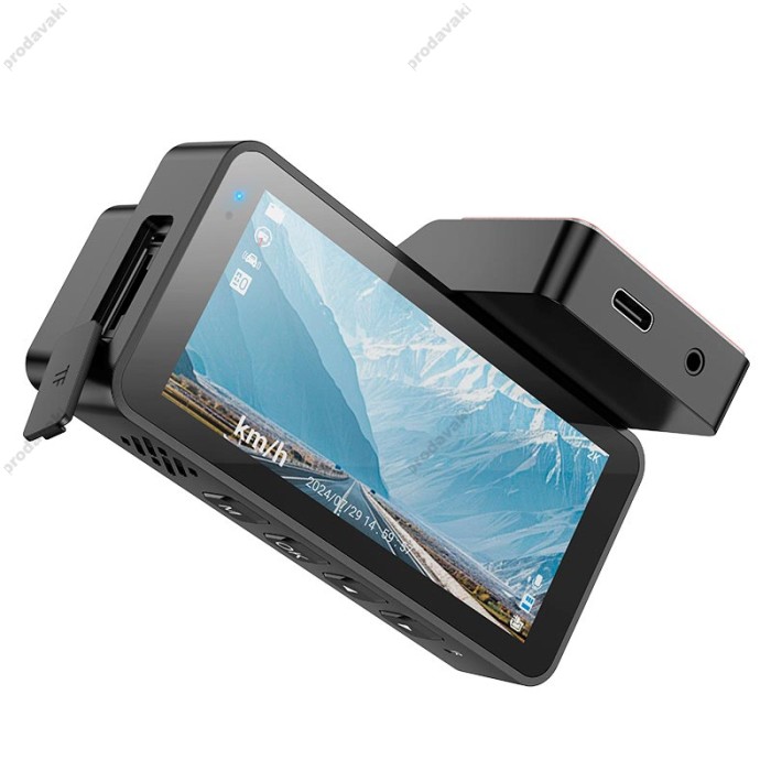 Відеореєстратор HOCO DV11 driving recorder 2K display 3.69" WI-FI+GPS Grey