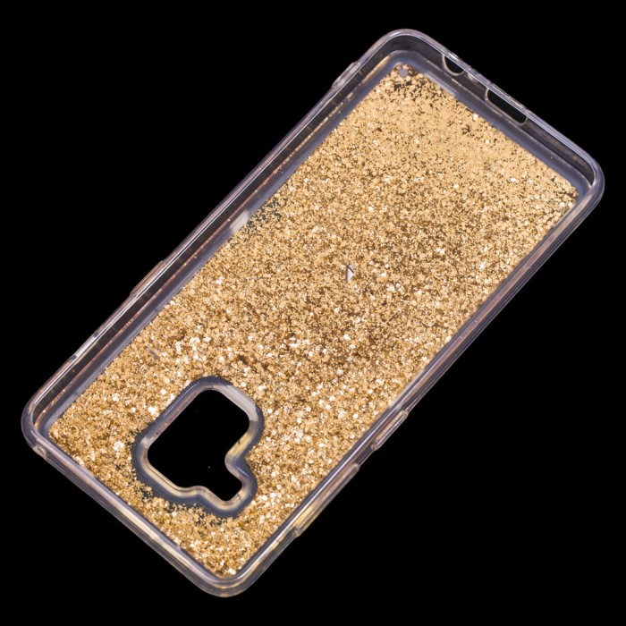 Чохол для Samsung Galaxy A8 2018 (A530) вода золотистий "корона та діамант"