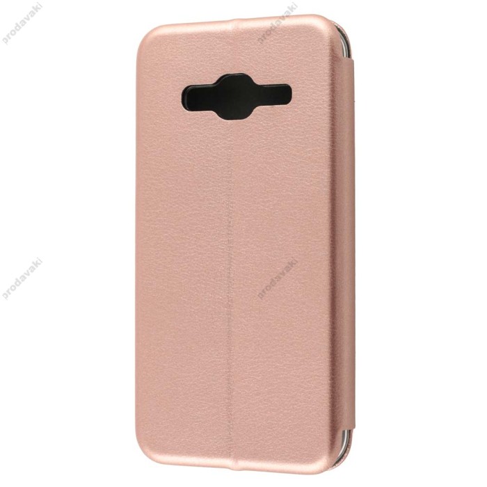 Чохол книжка Premium для Samsung Galaxy J3 2016 (J320) рожево-золотистий