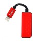 Перехідник Hoco LS12 Dual Lightning - Червоний