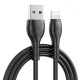 Кабель XO NB240 Football Lightning 2.4A/1m Soft Rubber Cable Чорний