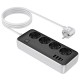 Подовжувач мережевий фільтр Hoco AC21 Sunlight 4-bit desktop socket (L=3M) 3USB/1Type-C 17W/3.4A black
