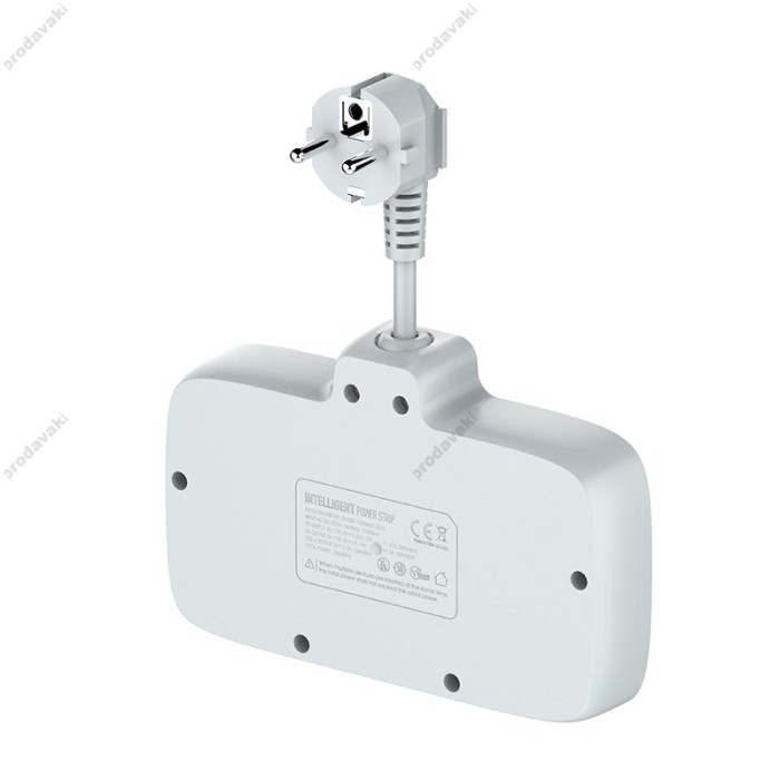 Подовжувач мережевий фільтр Ldnio SC2413 3USB/1Type-C 3Sockets QC/PD 20W/10A EU Plug white