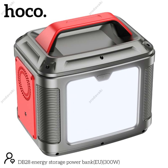 Портативна електростанція Hoco DB28 Energy storage power bank 3USB/Type-C/AC PD/QC 300W 80000 mAh Black