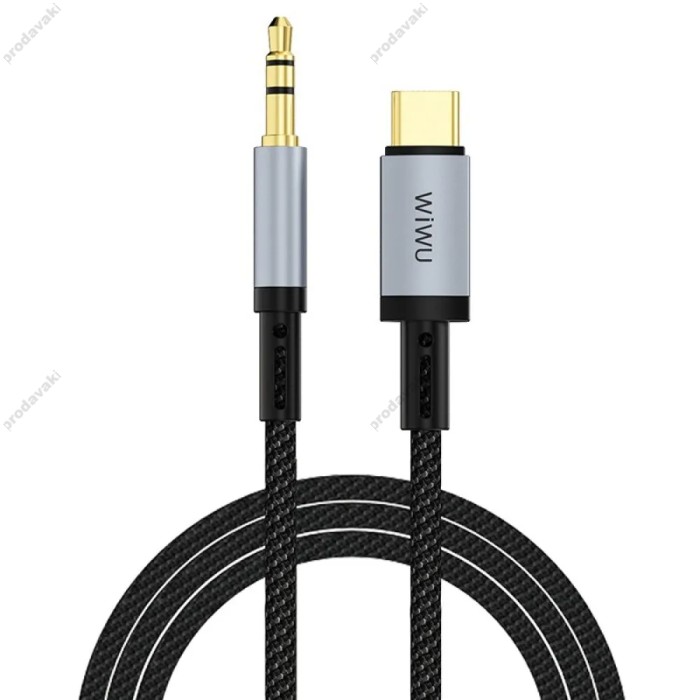 AUX-адаптер WiWU Wi-C048T Legend Audio Convertor  USB-C to 3.5mm 1,5m Black