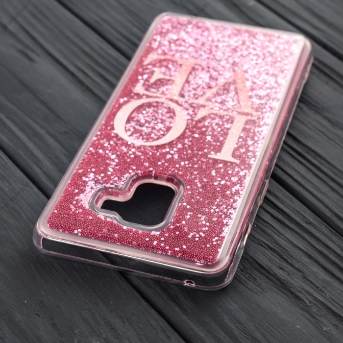 Чохол для Samsung Galaxy A8 2018 (A530) Блиск вода рожевий "Love"