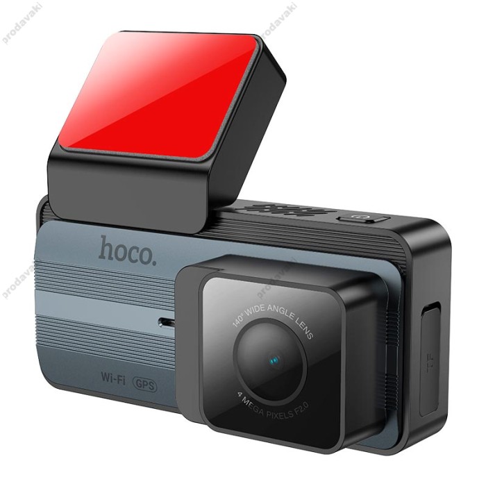 Відеореєстратор HOCO DV12 driving recorder 2K display (with rear camera) 3.69" WI-FI+GPS Grey