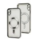 Чохол для iPhone Xr Fibra Chrome MagSafe silver