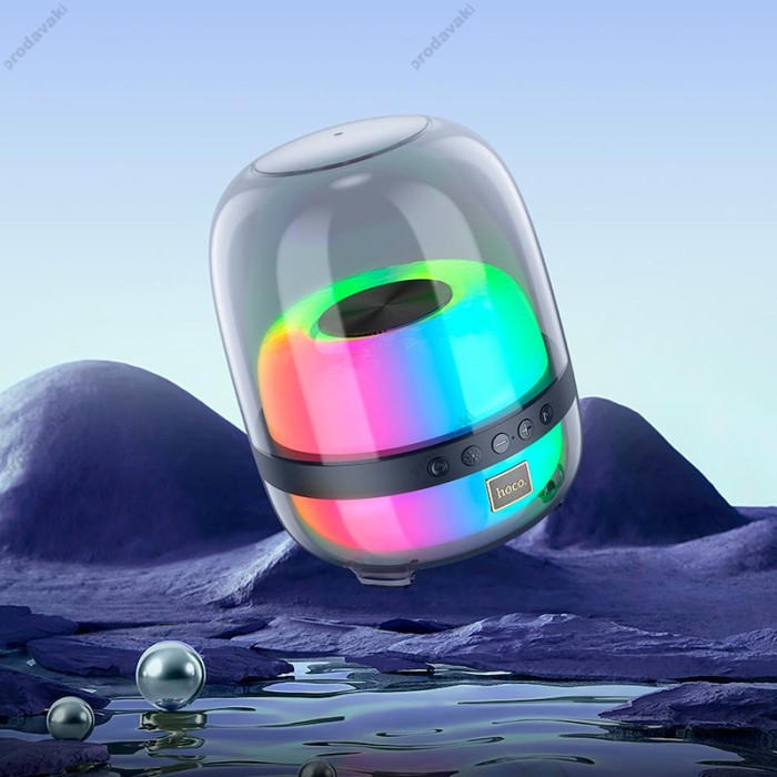 Портативна колонка Bluetooth Hoco BS58 Crystal colorful luminous BT speaker 10W black