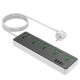 Подовжувач мережевий фільтр Hoco AC13A Talento 5-position socket 3USB/Type-C 10A black