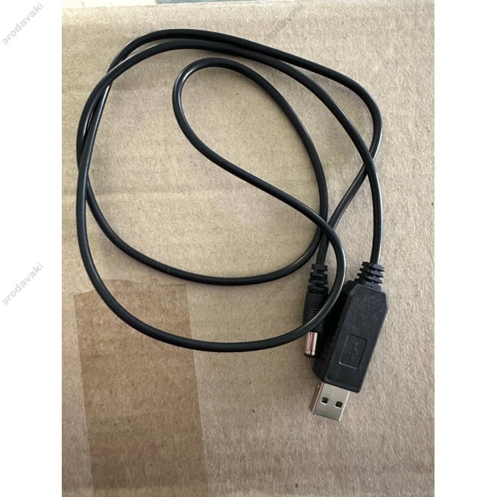 Кабель живлення для роутера USB to DC 5.5мм на 2.1мм 5V to 12V з перетворювачем (підвищує платою)