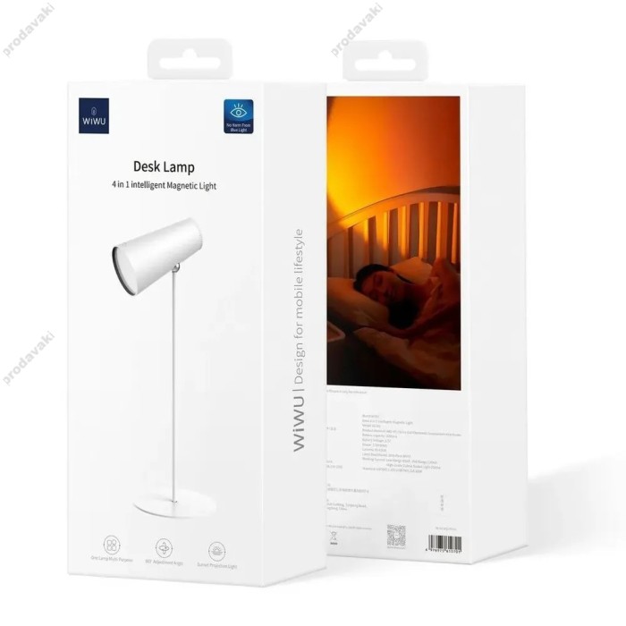 Лампа настільна Wiwu Wi-D8 4 в 1 Magnetic Desk Lamp White
