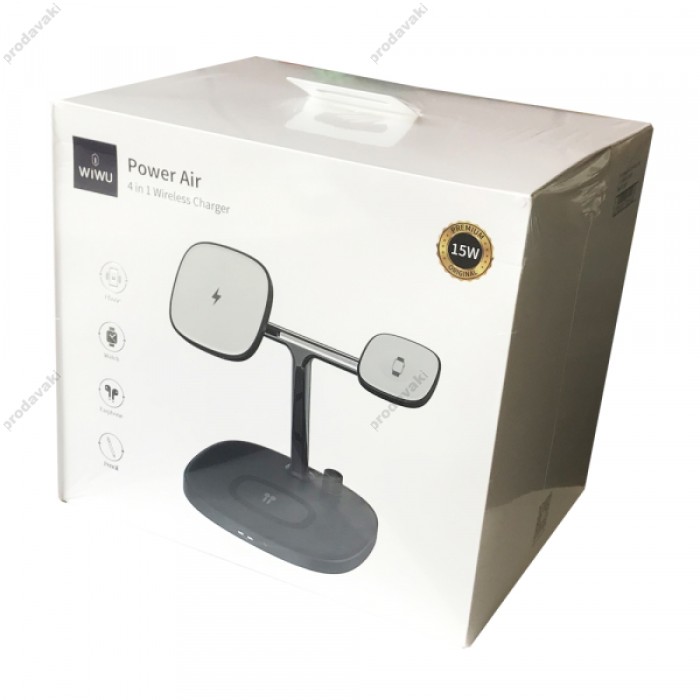 Бездротове ЗУ WiWU M8 4 in 1 Wireless Charger Black