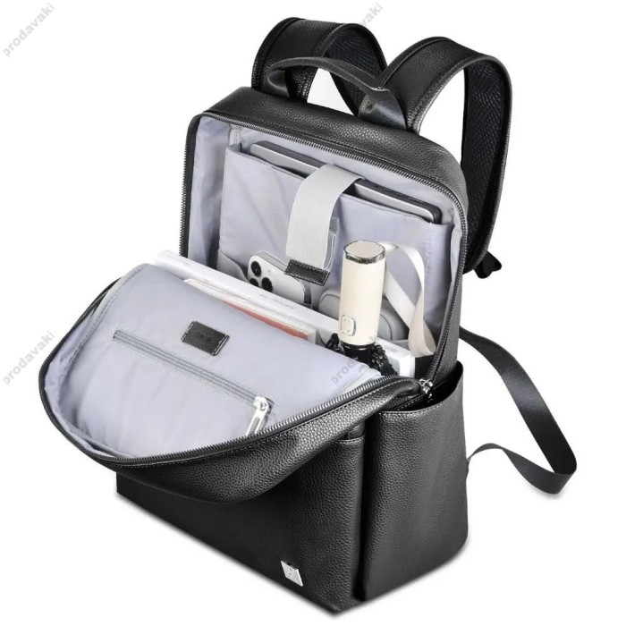 Рюкзак для ноутбука Wiwu High Quality Osun PU Leather Notebook Backpack Black