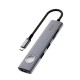 USB-Хаб Wiwu Wi-HB001 Traveling Series 8в1 Type-C to HDMI+2xSB 3.0+SD+TF+2xType-C+PD Grey