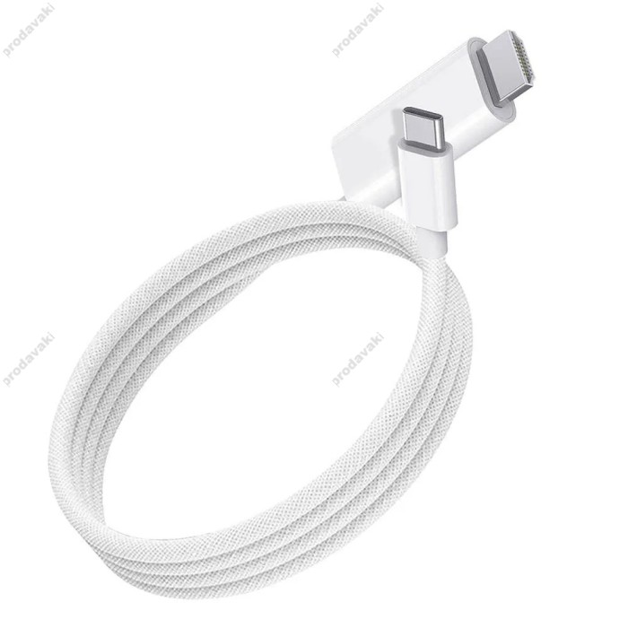 Кабель Wiwu Wi-PS001 Charging Projection Cable PD Type-C to HDMI 4K 1.8m White