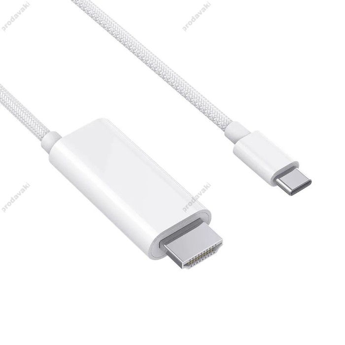 Кабель Wiwu Wi-PS001 Charging Projection Cable PD Type-C to HDMI 4K 1.8m White