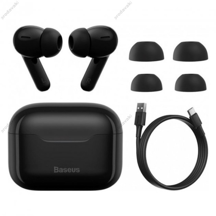 Бездротові Bluetooth навушники Baseus SIMU S1 ANC True Wireless Earphone BT 5.1 Black NGS1-01