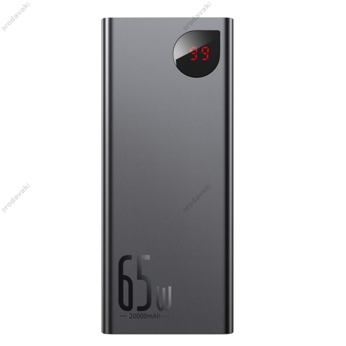 Повербанк портативний акумулятор Power bank  Baseus Adaman Metal Digital Display 65W 20000 mAh Black PPIMDA-D01