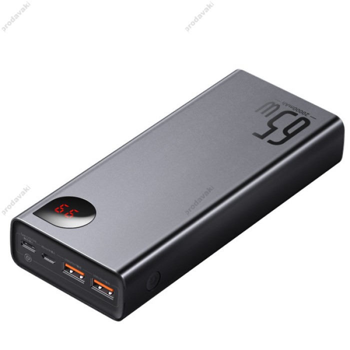 Повербанк портативний акумулятор Power bank  Baseus Adaman Metal Digital Display 65W 20000 mAh Black PPIMDA-D01