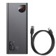 Повербанк портативний акумулятор Power bank  Baseus Adaman Metal Digital Display 65W 20000 mAh Black PPIMDA-D01