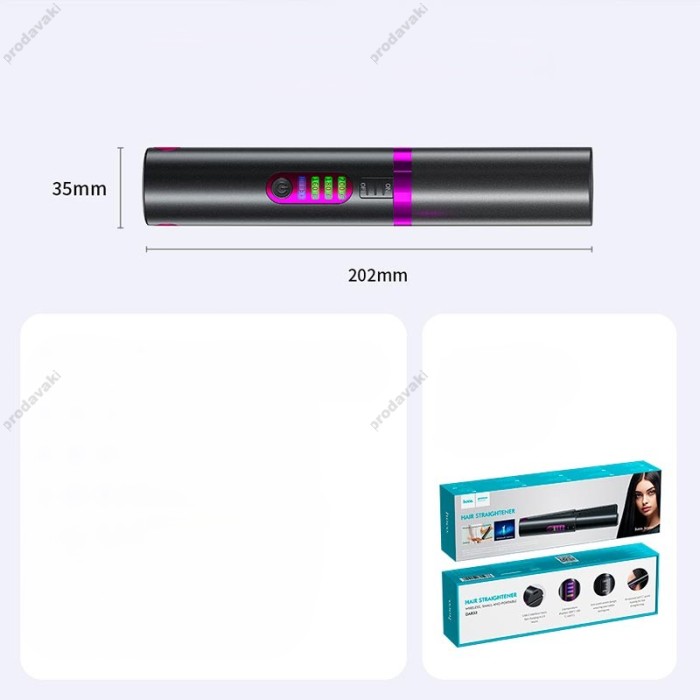 Бездротова плойка для волосся Hoco DAR33 Protect portable hair straightener Black
