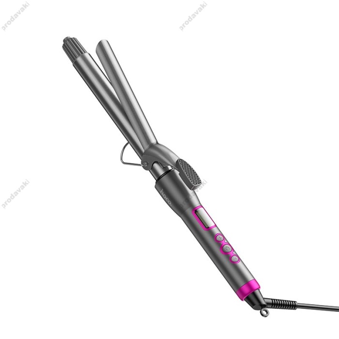 Плойка для волосся Hoco HP43 Electric manual curling iron with digital display Grey