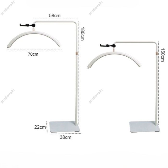 Безтіньова LED лампа CH HD-M8X 50W 80x20 у формі півмісяця 3000K-6000K White
