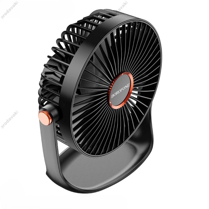 Портативний міні вентилятор Borofone DBF02 Cool desktop fan with light Black