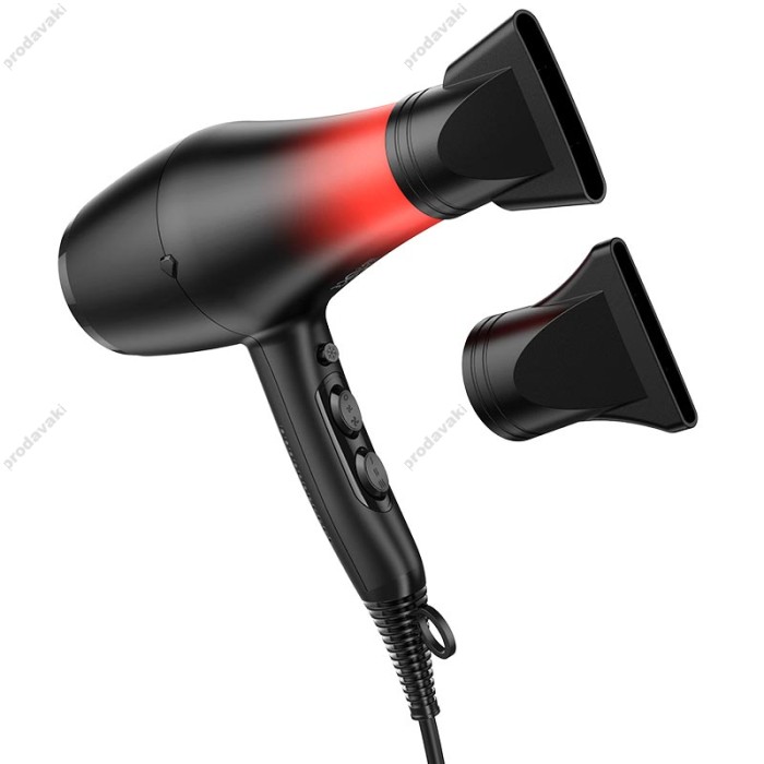 Фен Hoco HP15 Hot and cold air hair dryer 2400W Black-red