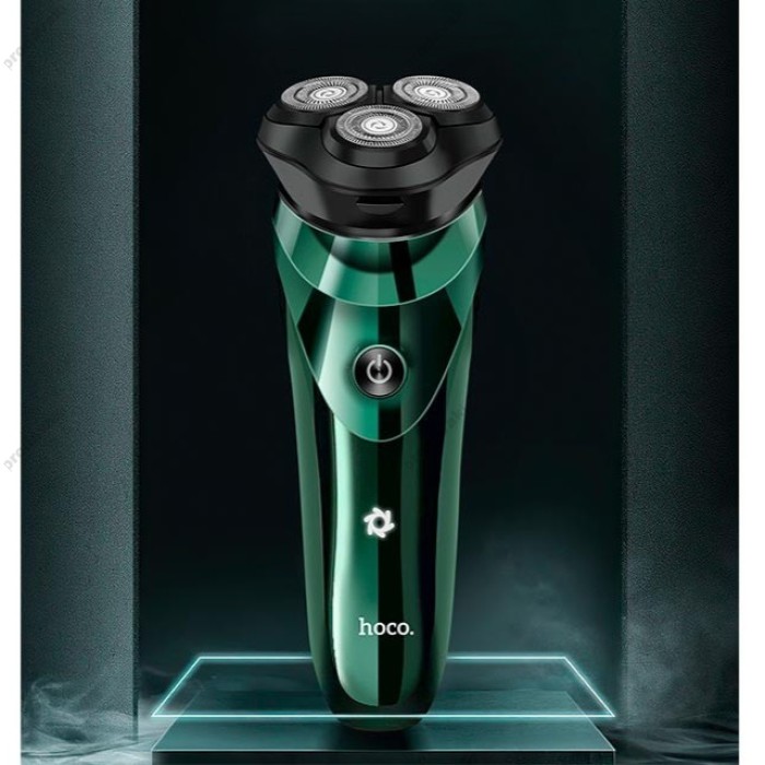Електробритва Hoco Dar06 Plus електричний апарат із smart LED індикатор IPX7 Green