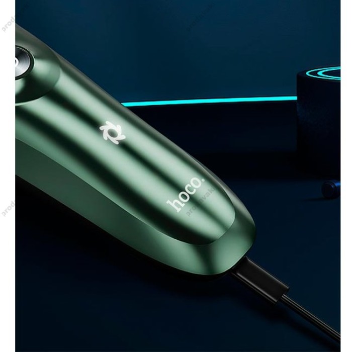 Електробритва Hoco Dar06 Plus електричний апарат із smart LED індикатор IPX7 Green