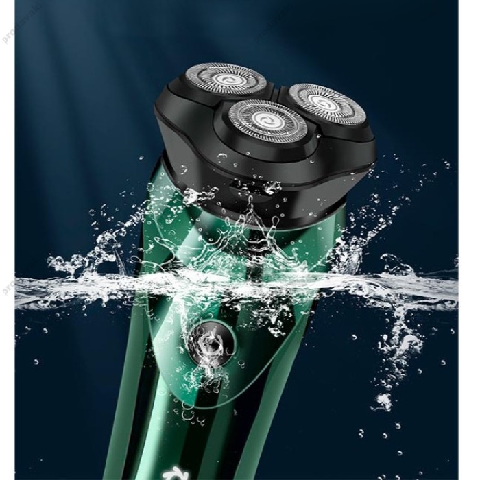 Електробритва Hoco Dar06 Plus електричний апарат із smart LED індикатор IPX7 Green