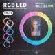Лампа Кільцева LED CH 3D-26 RGB 26cm 20W 2700-5500K