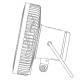 Портативний міні вентилятор CH WT-F61A White