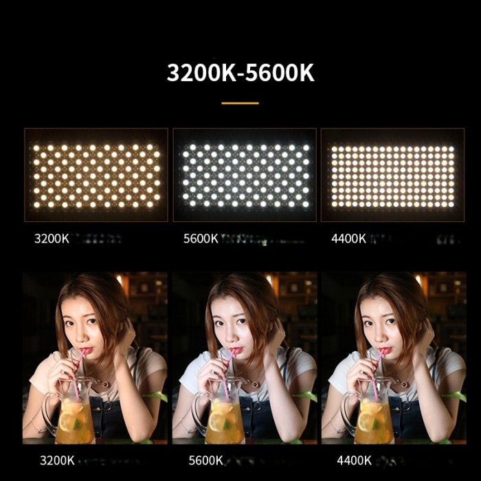 Лампа відеосвітло LED CH E900 with display 30x17 cm 896 Lights 3000K-6500K Remote (від мережі та акб)