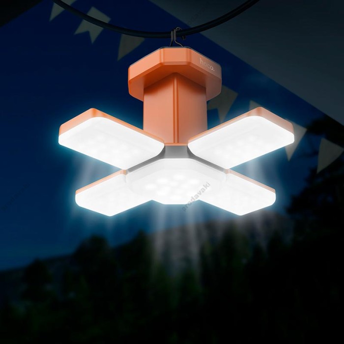 Лампа наружная (кемпинговая лампа) HOCO DL20 Cool light outdoor camping lamp Orange