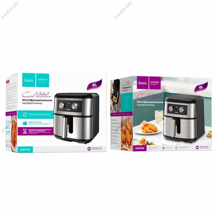 Аерогриль HOCO HJD16A Kitchen multifunctional air fryer 8L 1700W Black