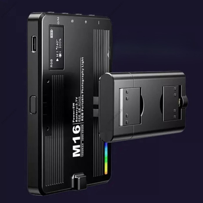Накамерне відеосвітло LED CH M16 RGB 3000K-9000K