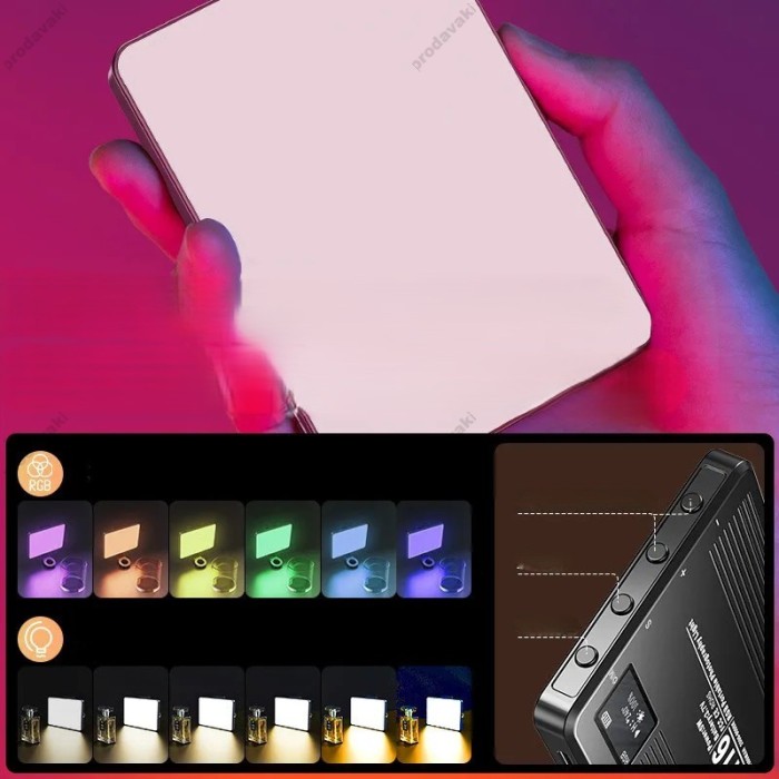 Накамерне відеосвітло LED CH M16 RGB 3000K-9000K