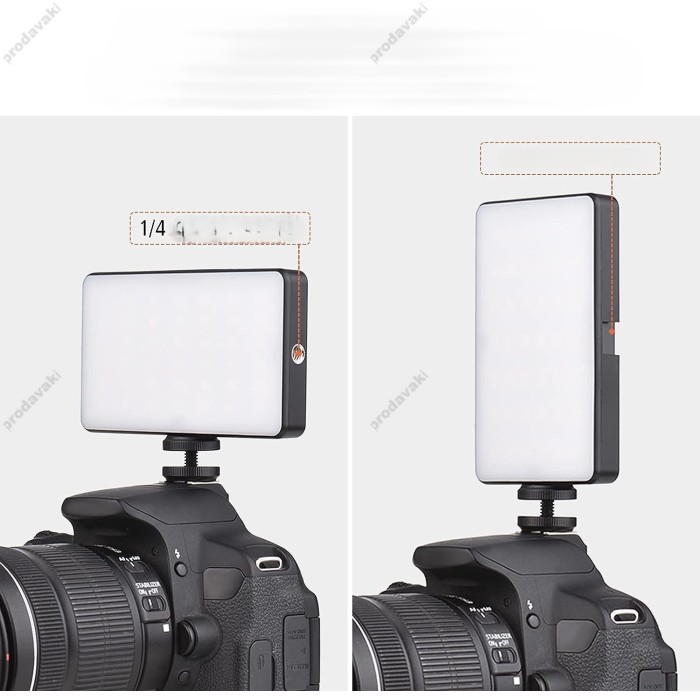  Накамерне відеосвітло LED CH W140 RGB