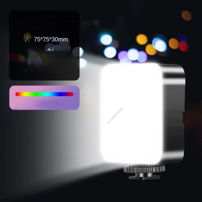  Накамерне відеосвітло LED CH AY-72 RGB 3000K-6000K