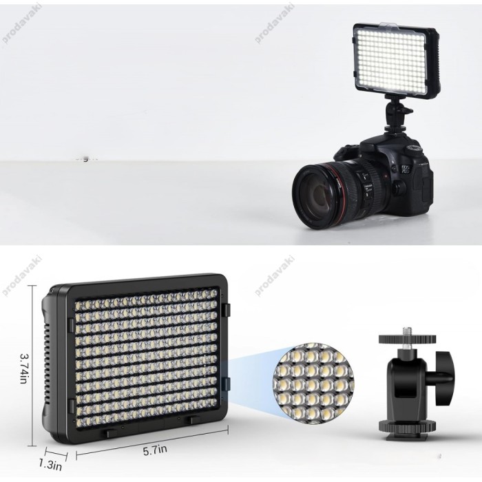Накамерне відеосвітло Tolifo LED CH PT-176S 3200-5600K батарея та зарядка
