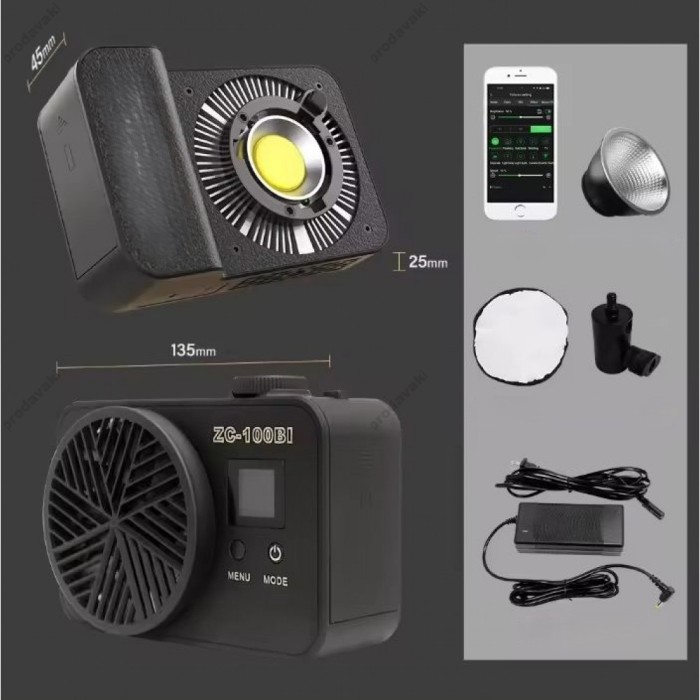 Лампа відеосвітло LED Veron ZC-100Bi 100W 2700-7500K