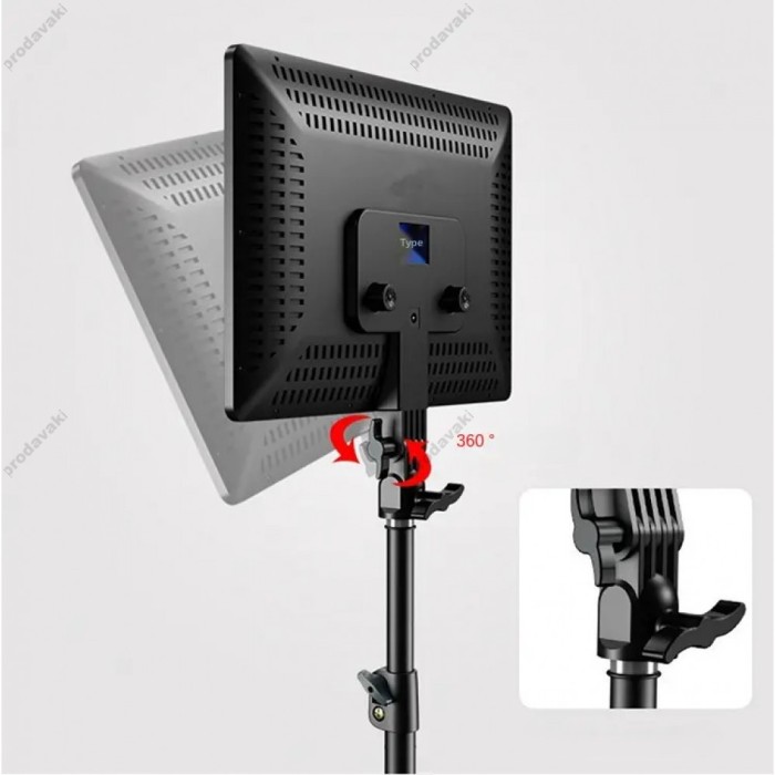 Лампа відеосвітло LED CH A118 44х28 cm 700 Lights 3000K-6000K 75W Remote