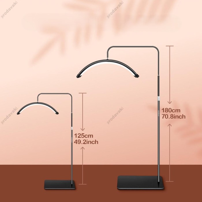 Безтіньова LED лампа CH HD-M6X 36W 58cm у формі півмісяця 3000K-6000K Black