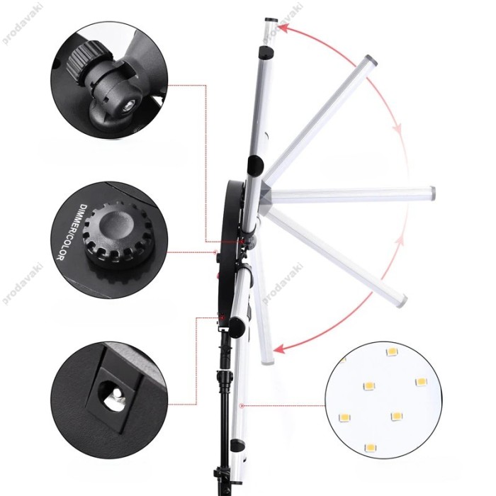 Лампа Arms LEDCH CH  YUGAM 12 Arms holder 180W 3200K-5600K