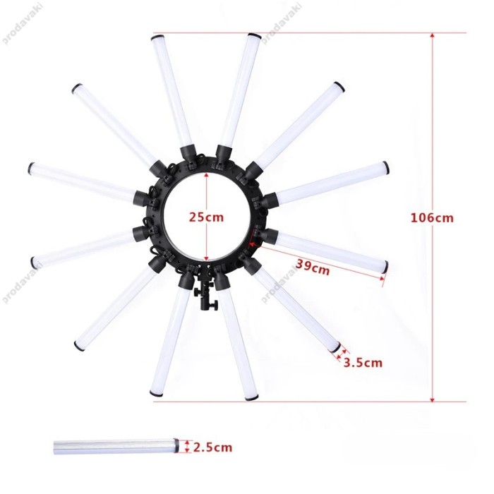 Лампа Arms LEDCH CH  YUGAM 12 Arms holder 180W 3200K-5600K